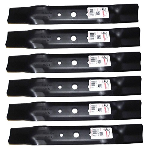 Set of 6 Quality Blades John Deere GX20250, GY20568 Windsor 50-2141. Fits John Deere L120, L130, L2048 & More. 17″