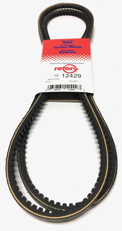 3/8" X 35" Set of 2 Cogged Snow Thrower Belts for MTD 754-0430, 754-0430A, 754-0430B,  954-0430, 954-0430A, 954-0430B