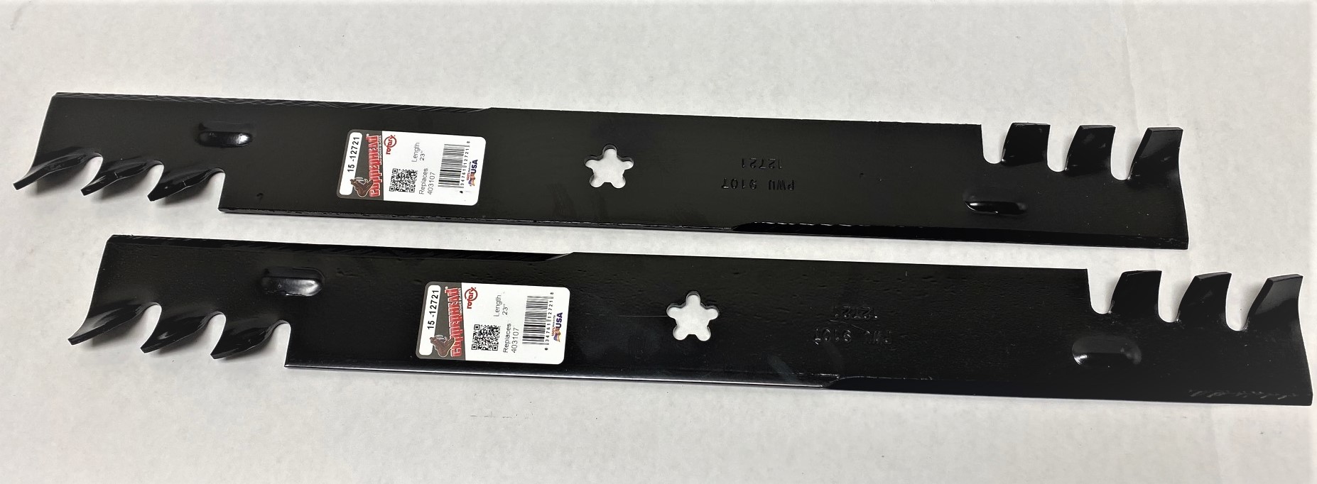 Set of 2 Blades Compatible With AYP/ROPER/SEARS 403107 532403107. 23" Length