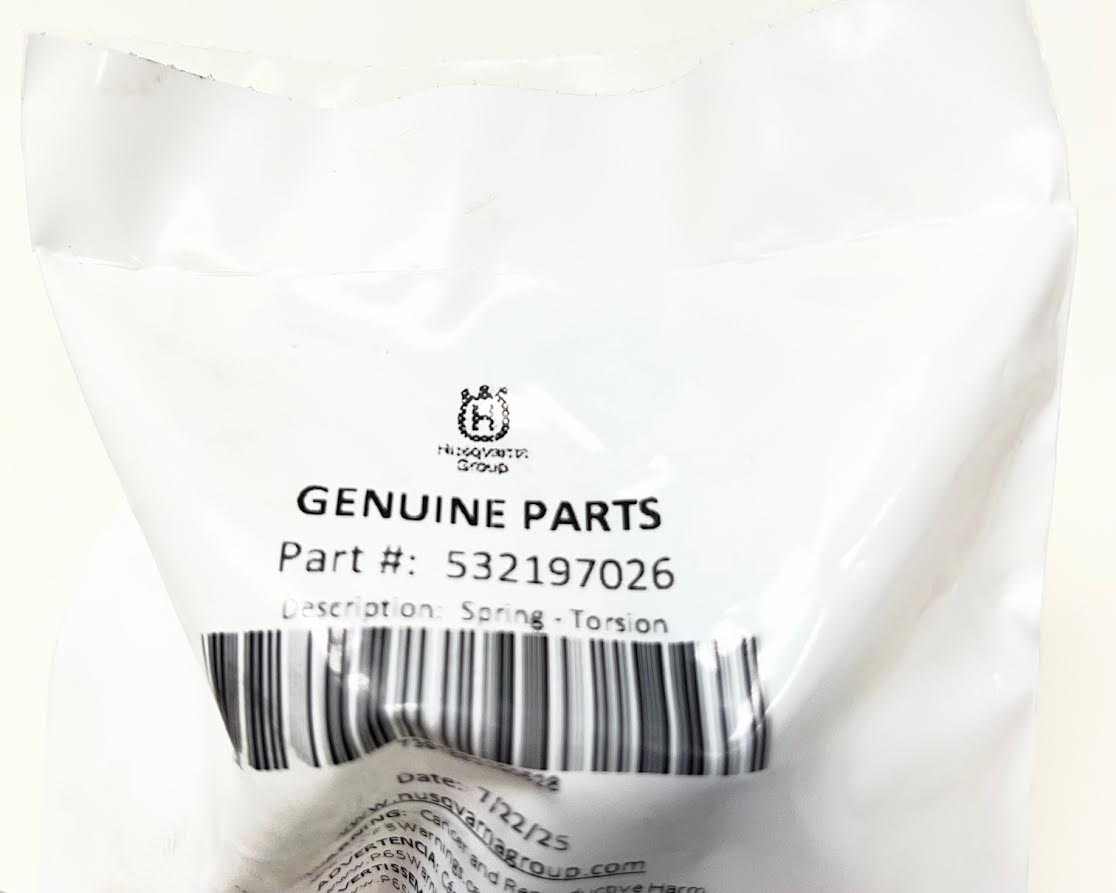 OEM Husqvarna Deflector Chute Torsion Spring for Craftsman, Poulan, Husqvarna 197026, 532197026 - Image 3
