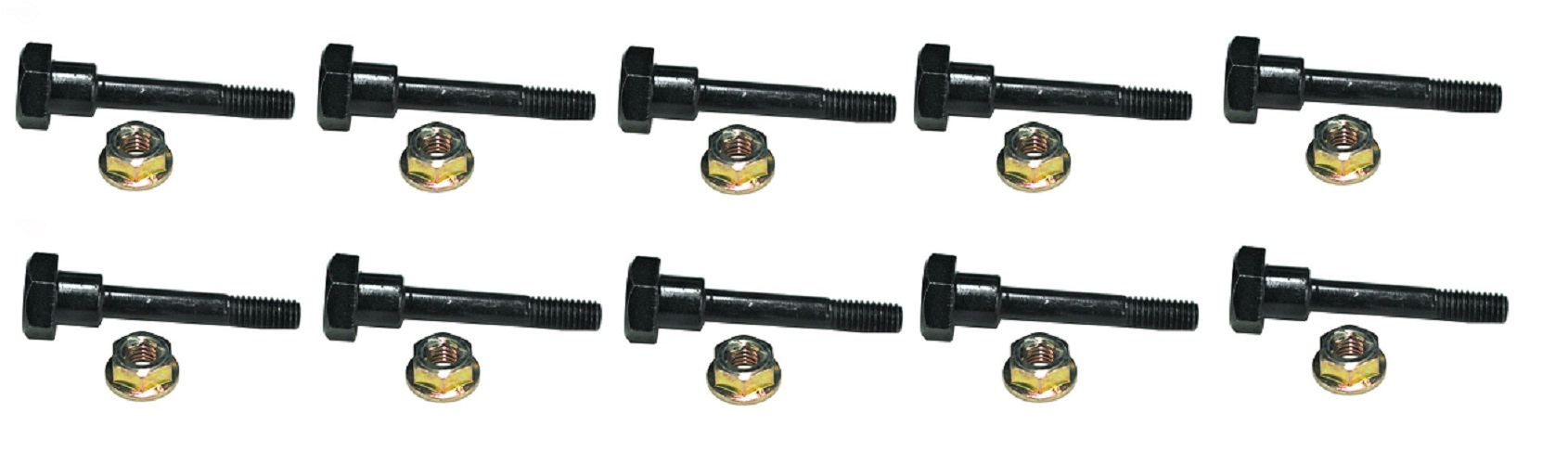 10 Pack, Compatible With Honda Snowblower Shear Pins & Nuts, Honda 90102-732-010 & 90114-SA0-000, code 1410182, 1533355
