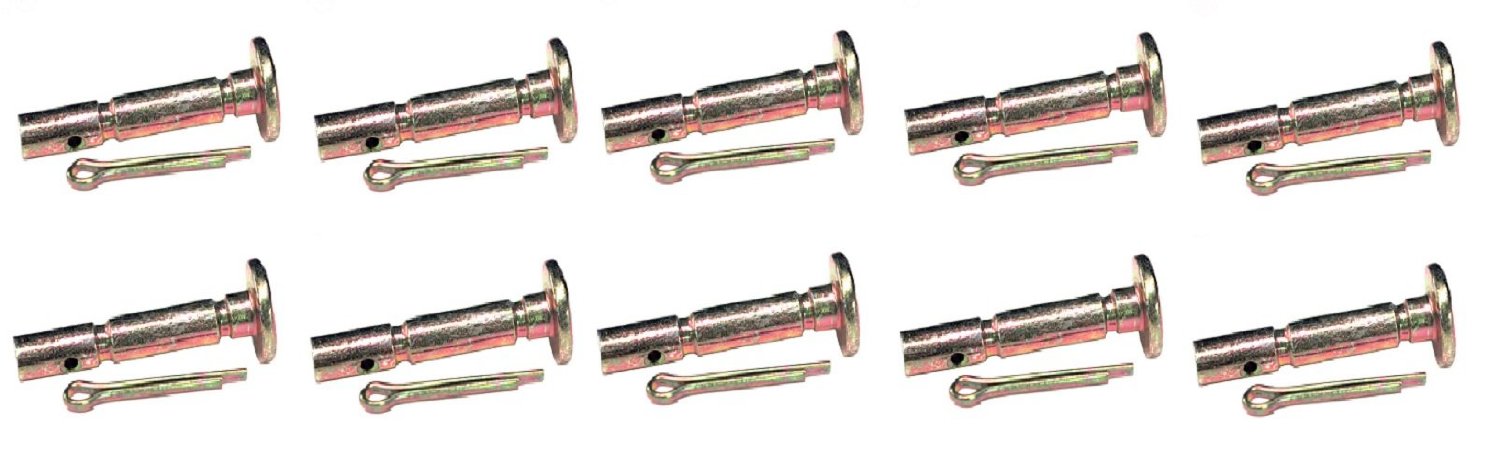 Set of 10 Shear Pins & 10 Cotter Pins for MTD 738-04124A, 938-04124A, 738-04124, 938-04124