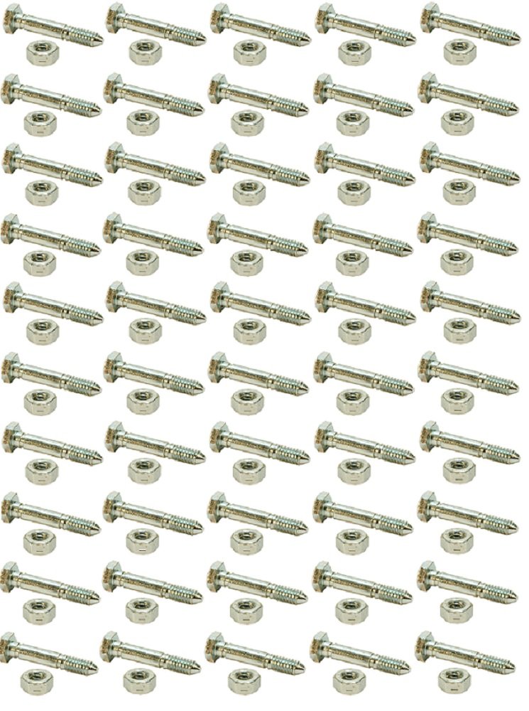 Set of 50 Shear Pins & Nuts for Ariens: 05907100, 510016, 51001600, 532005, 53200500, 59071, 5907100 & More - Image 2