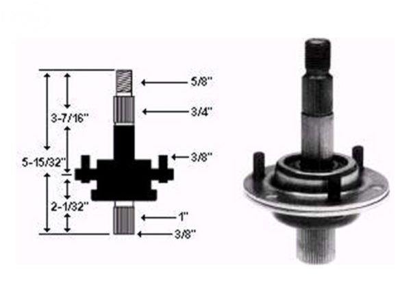 Spindle Assembly - Replaces MTD 717-0900, 717-0900A, 917-0900, 917-0900A, 917-0900A - Image 2