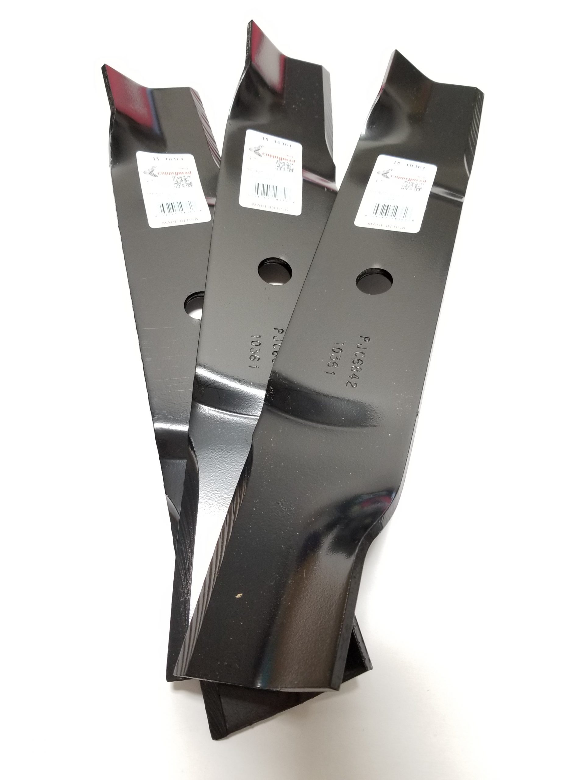 Set of 3 High Lift 17" Blades for MTD, Cub Cadet 01005336, 01005336P, 02005017, 742-04417, 942-04417, 942-04417A, 742-04278A