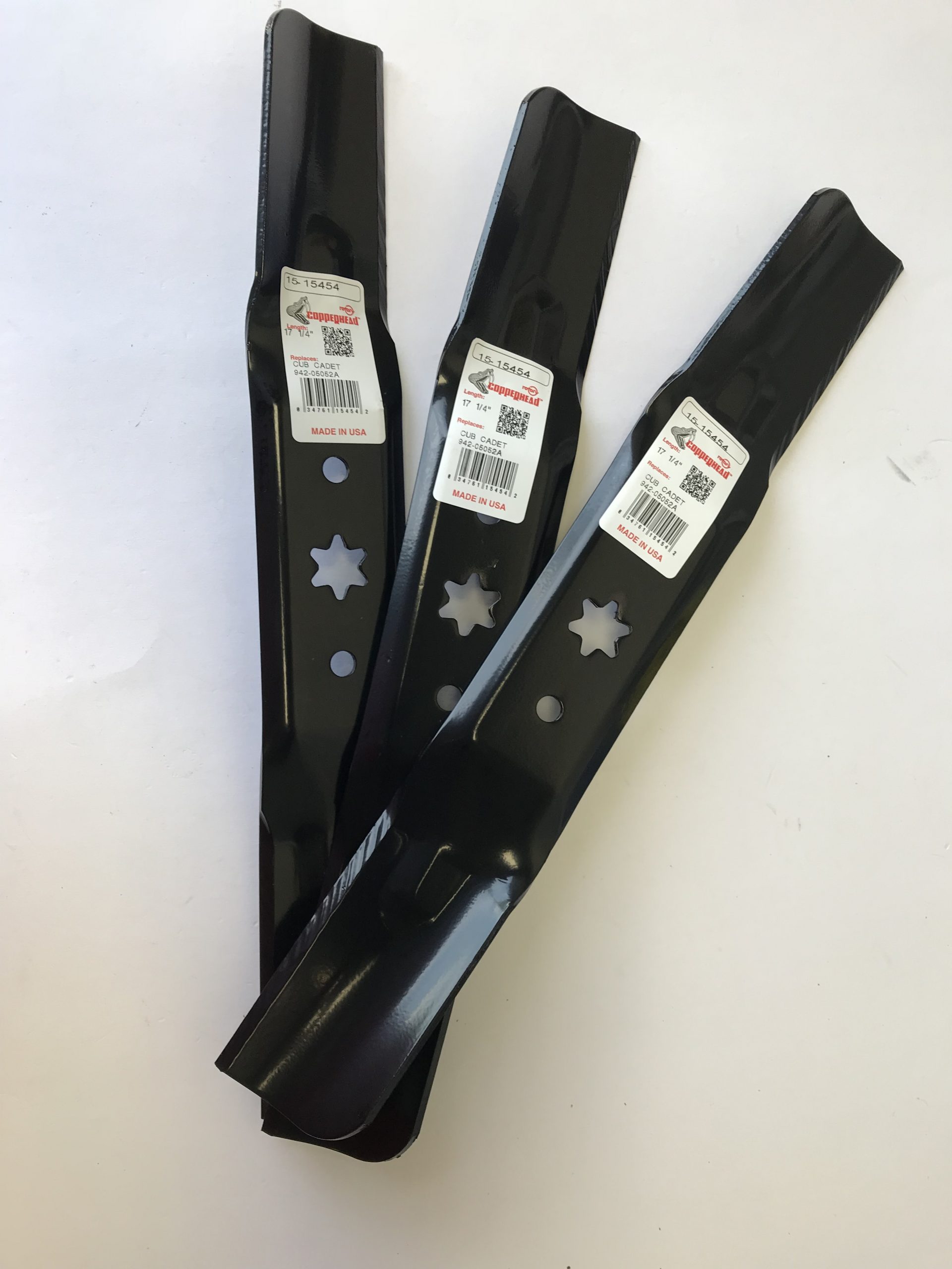 17-1/4" Set of 3 High Quality Blades for MTD, Cub Cadet 742-05052A, 942-05052A - Image 2