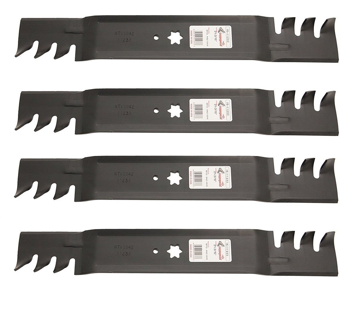 Set of 4 Mulching Blades for MTD, Cub Cadet 742-0616, 742-0616A, 942-04087, 942-04126, 942-0616, 942-0616A