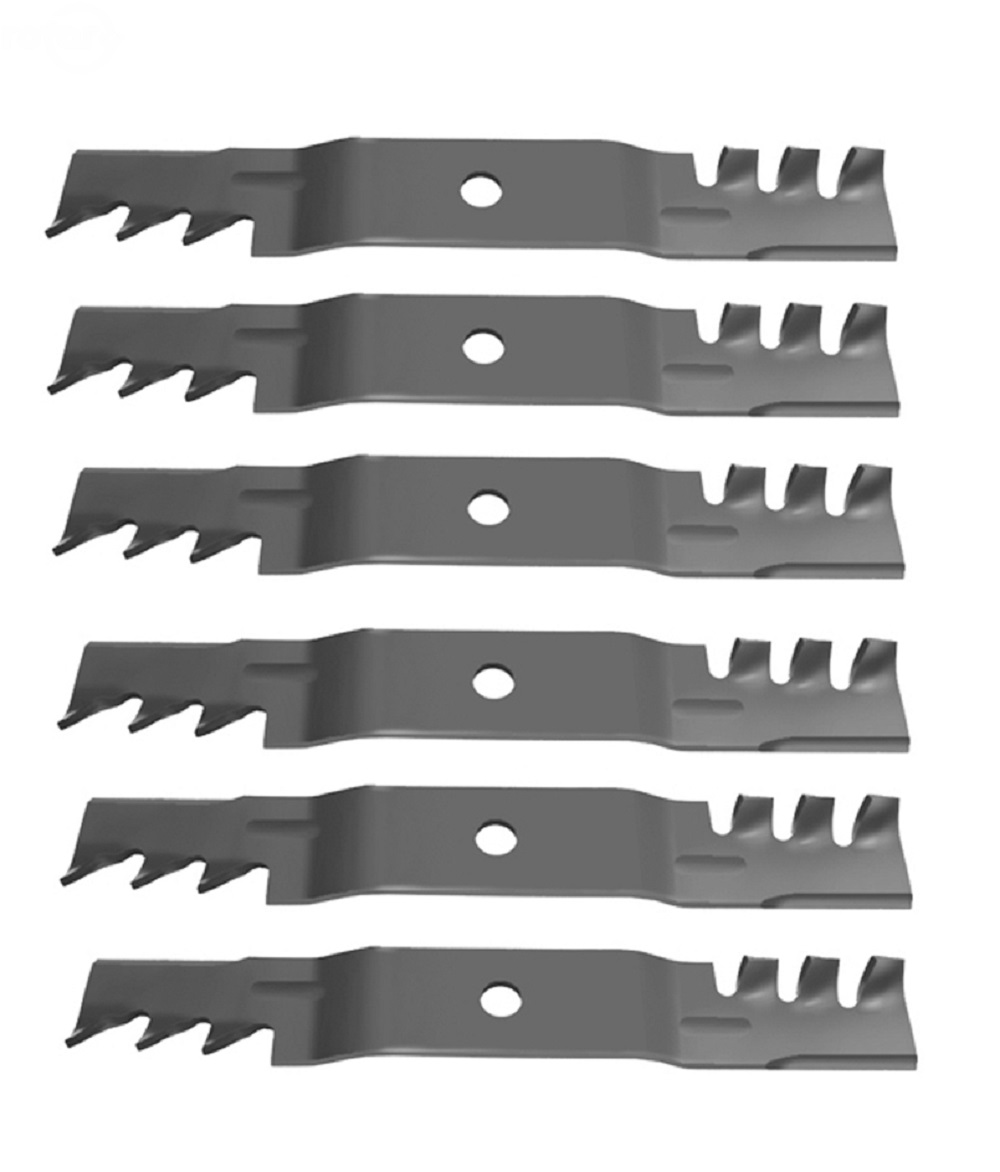 Set of 6 Heavy Duty Mulching Blades for John Deere: AM141907, AM146715, AM148663, M127500, M127673, M141794 & More. 17″