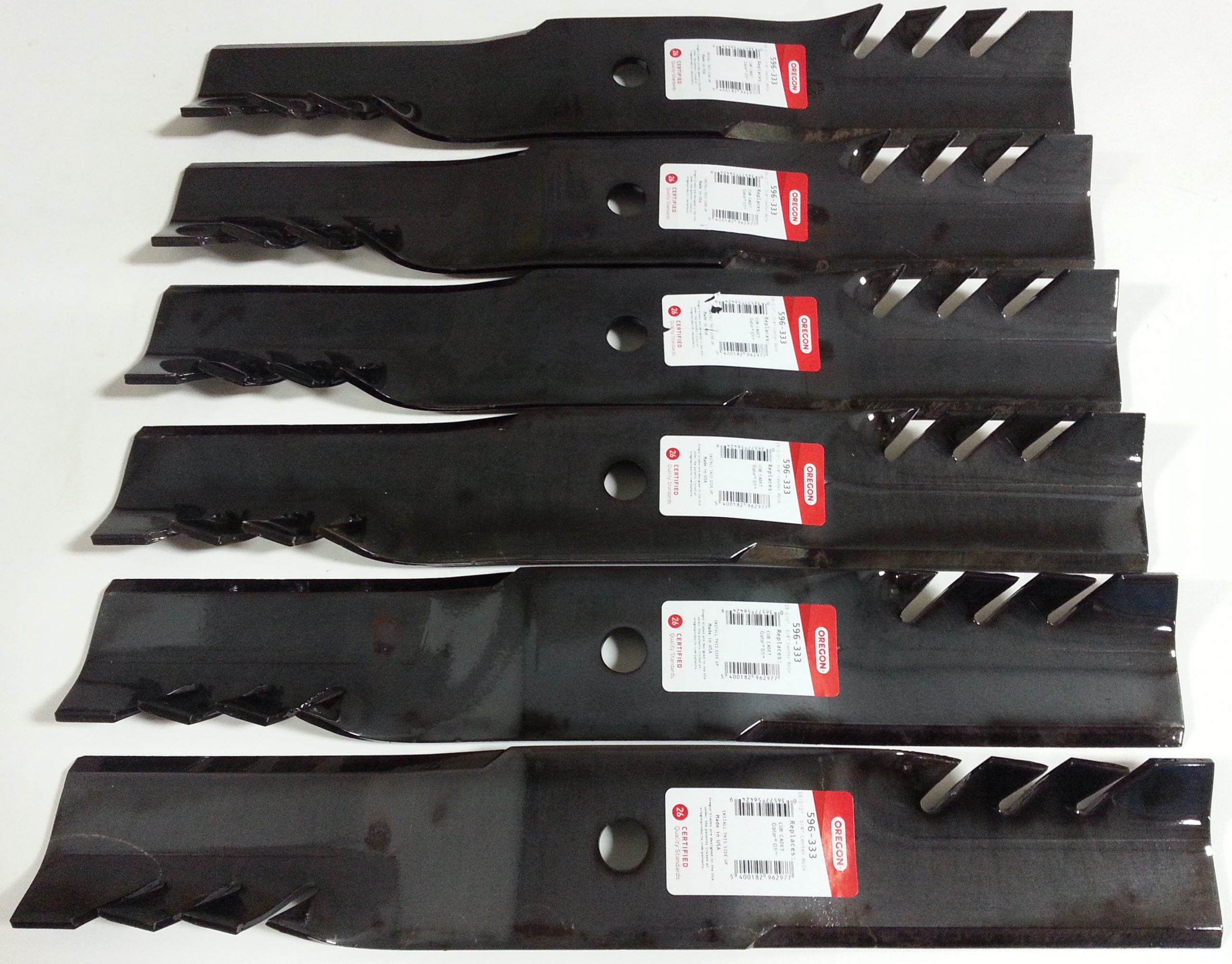 Set of 6, G5 3-In-1 Mulching Blades Compatible With MTD Cub Cadet 742-3013, 759-3857, 759-3820, Or 759-3841. Made in USA