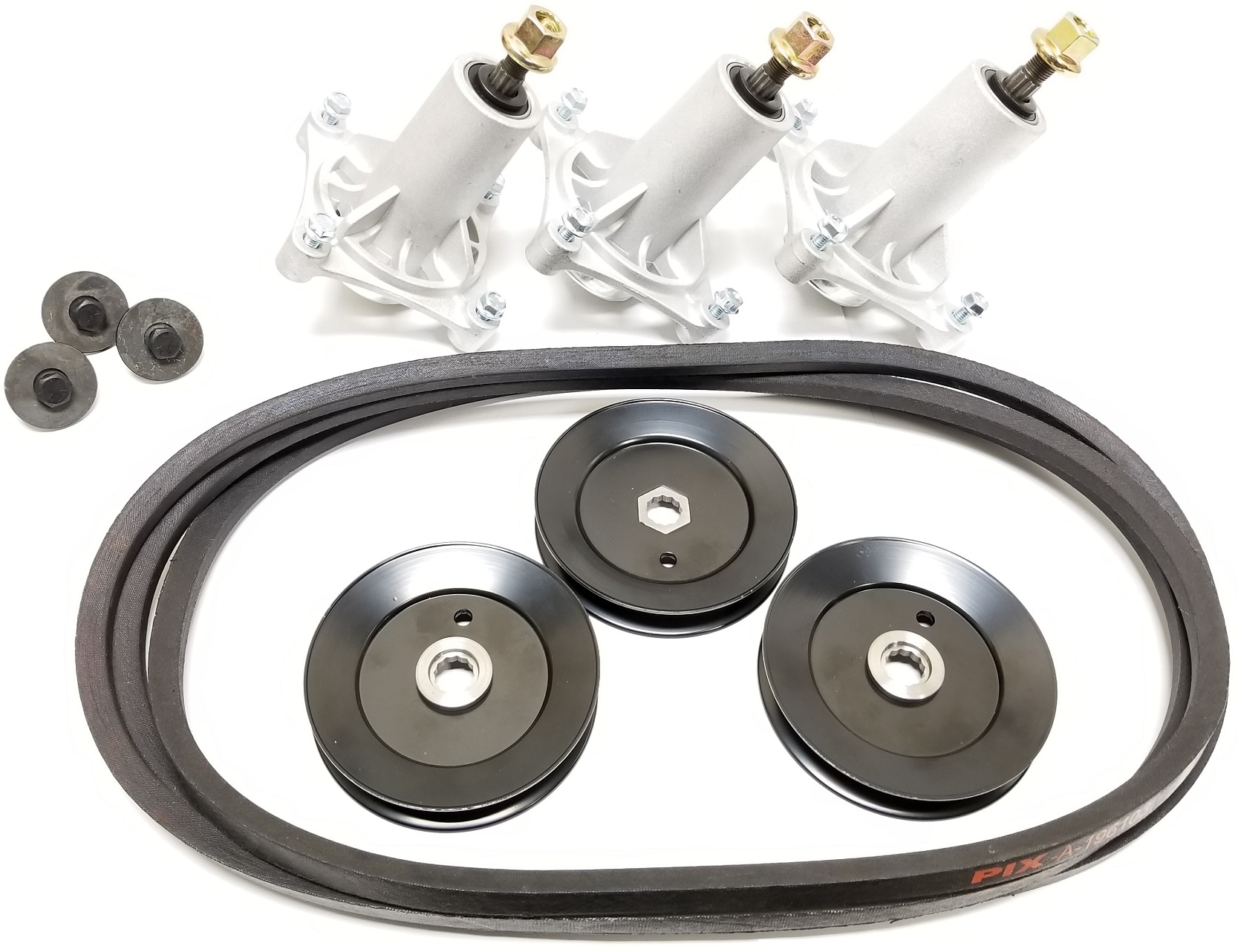 54” Lawn Mower Deck Rebuild Kit Compatible with 3 Spindle Assemblies