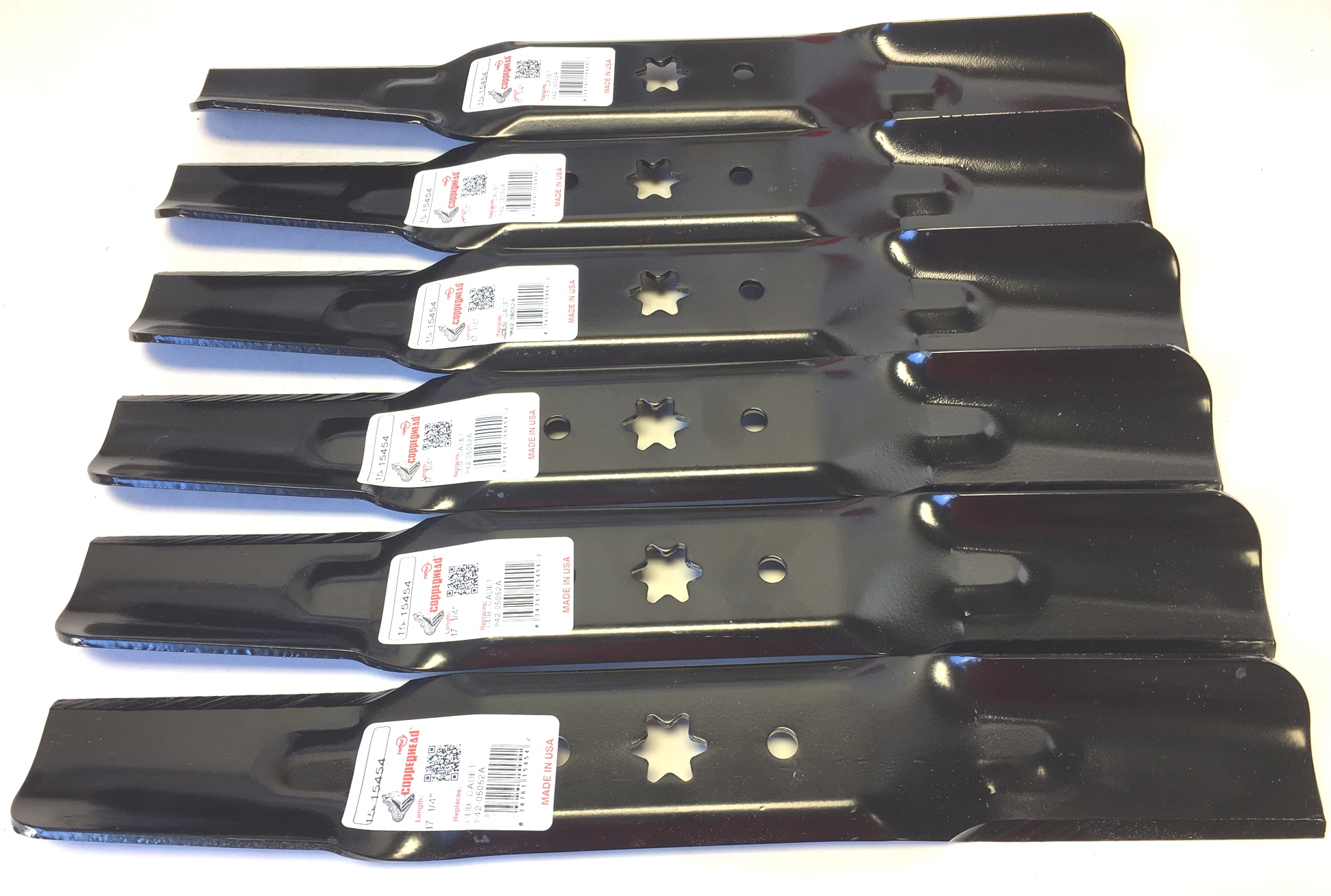 17-1/4″ Set of 6 High Quality Blades for MTD, Cub Cadet 742-05052A, 942-05052A