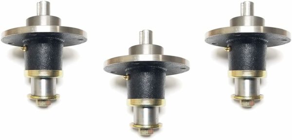 Set of 3, Quality Cast Iron Spindle Assemblies Replace Hustler Excel Part Number 350595, Includes Blade Bolt
