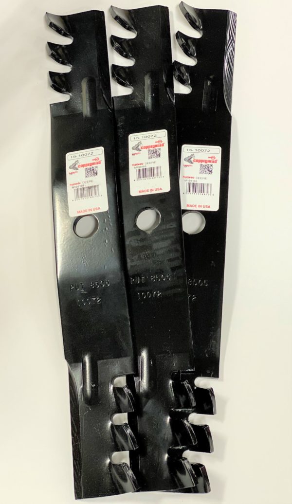 Set of 3 Heavy Duty Mulching Blades for John Deere M136195 TCU30316 Fits John Deere F620, F680, F687, M653, M655