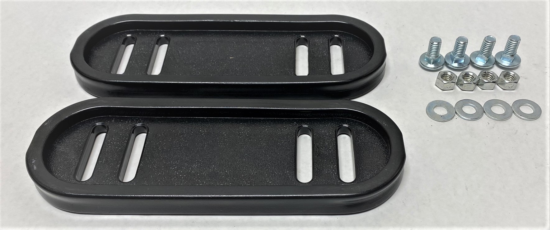 Pack of 2 Polymer Skid Shoes for Snowblowers With Mounting Hardware