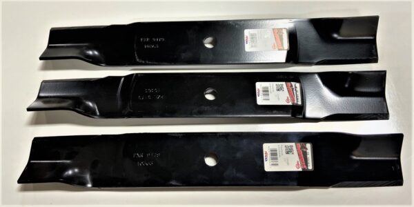 Set Of 3 Mower Blades for Cub Cadet 60 inch Cut Decks 02005019 942-04415 01005338 742-04415  (High-Lift)