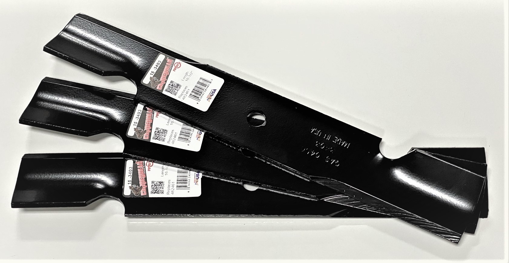 Set Of 3 Mower Blades Compatible With SCAG 48110, A48110, 481706, 482461, 482877
