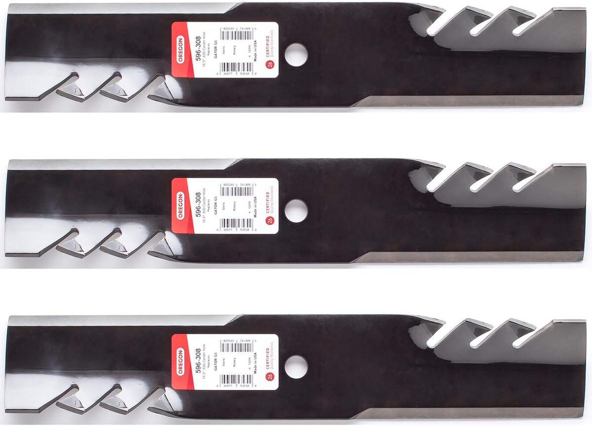 3PK Oregon 596-308 G5 Gator Blades for 48" Scag 48110, 48184, 482461, 482877 Dixon